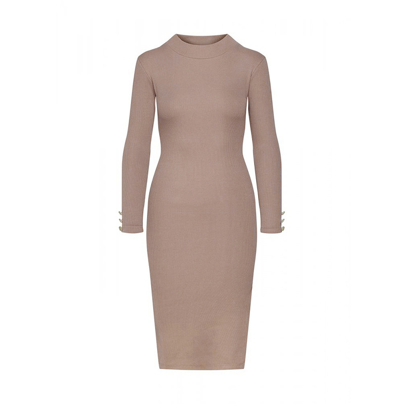 Buttoned slit dress