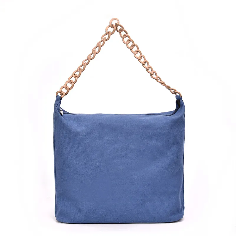 All-match crossbody personalized tote bag - Blue