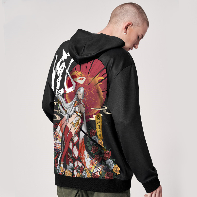Kimura Sanshe Li Bai printed hoodie
