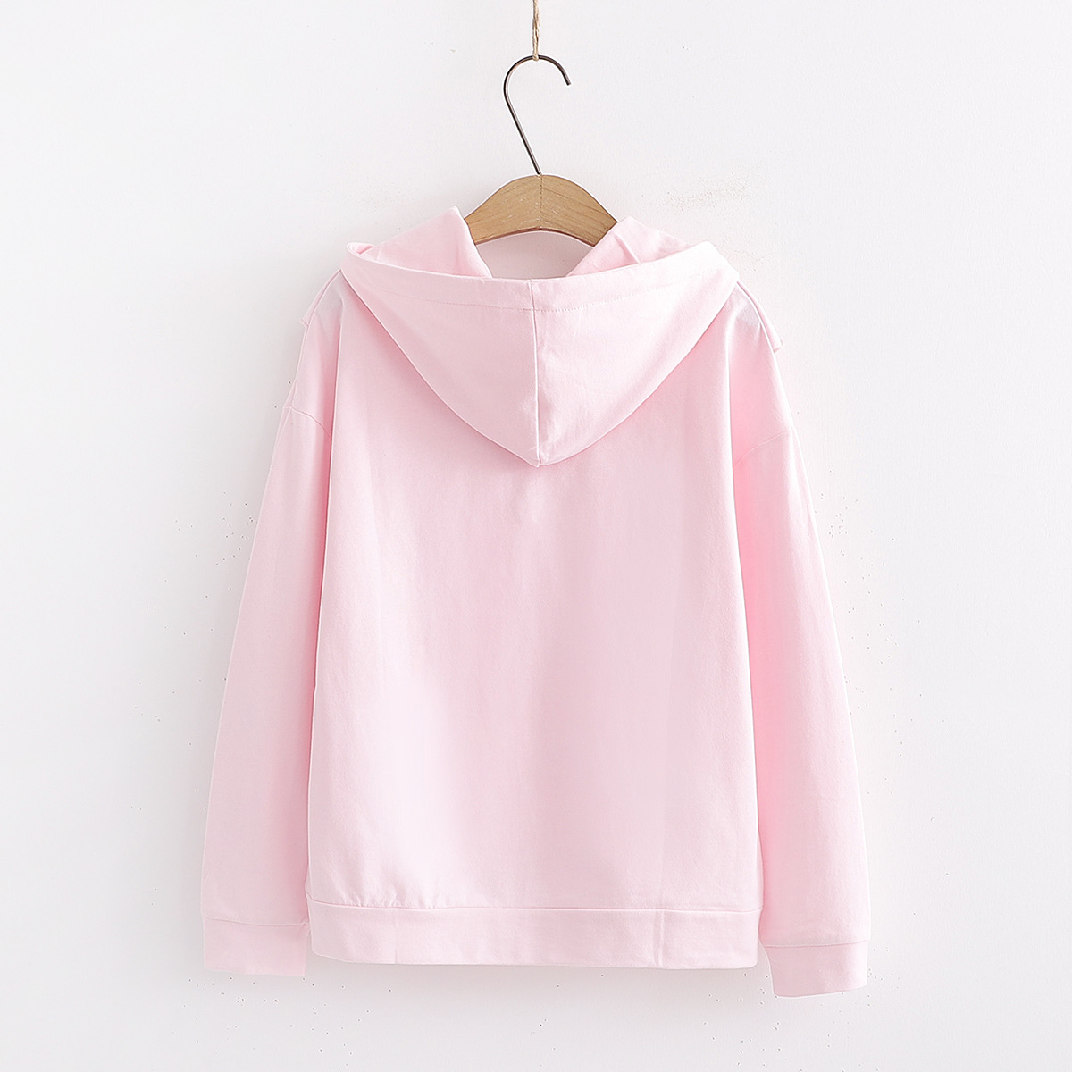 Hooded long sleeves with pink fungus