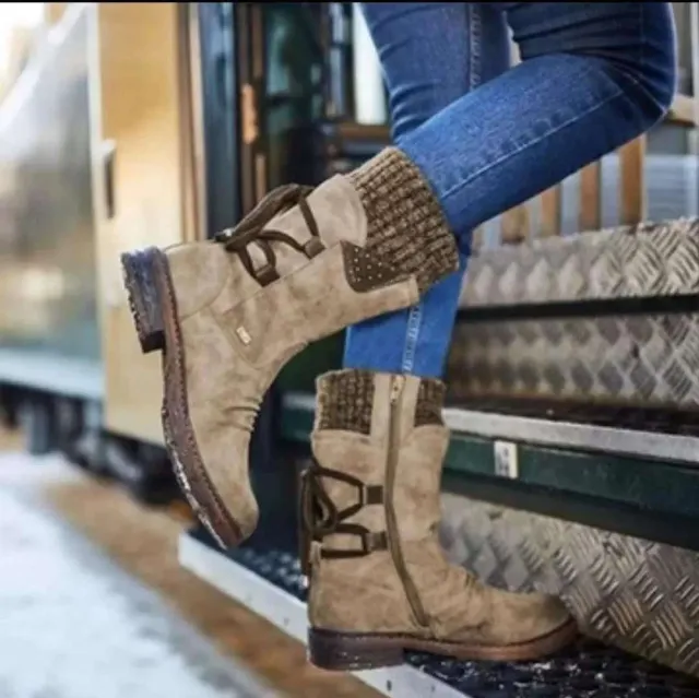 New short boots for autumn and winter Khaki - Shop at LoveMi