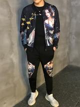 Printed two-piece suit