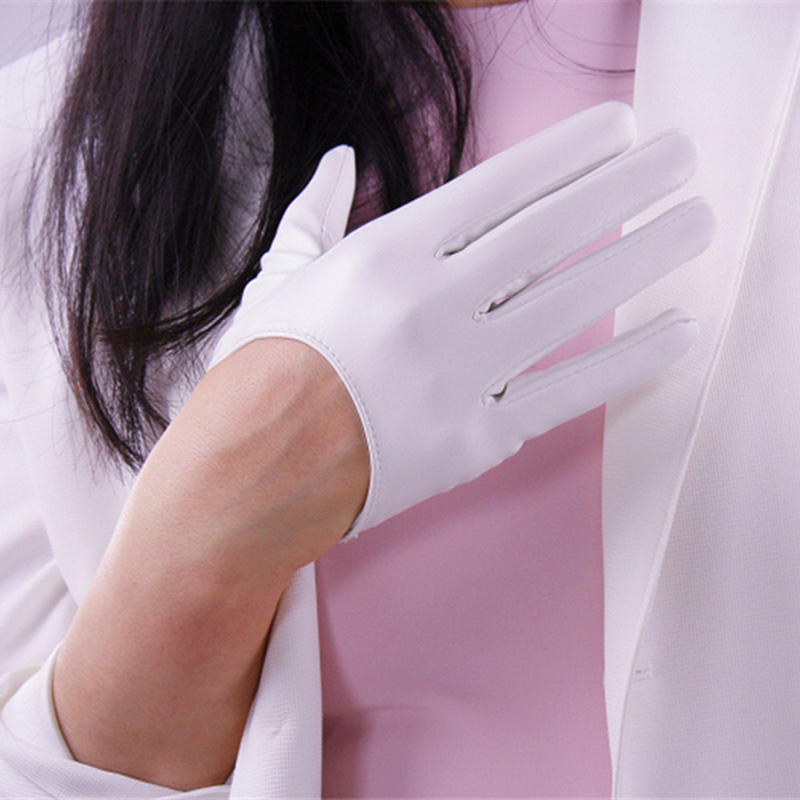 Women’s  short  PU leather gloves