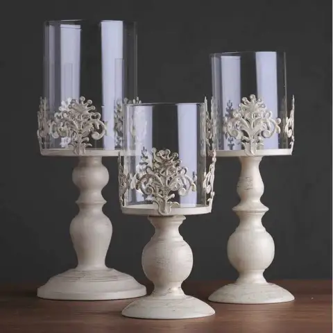 Strongwell Candle Holder Cube Stand Candlestick Metal Base Decoration