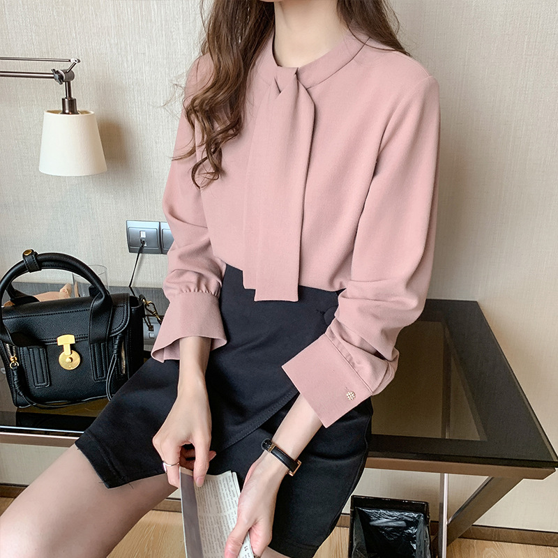 Long sleeve temperament shirt