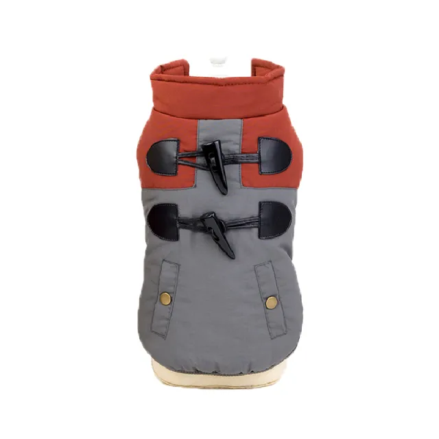 Horn button cotton vest Dark Gray - Shop at LoveMi