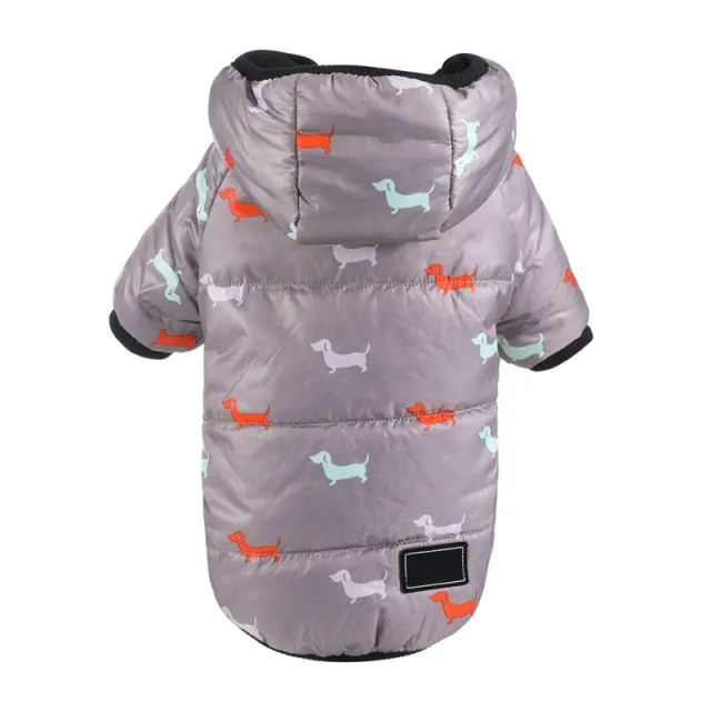 Small and medium pet cotton coat Grey Puppy Print - Shop at LoveMi
