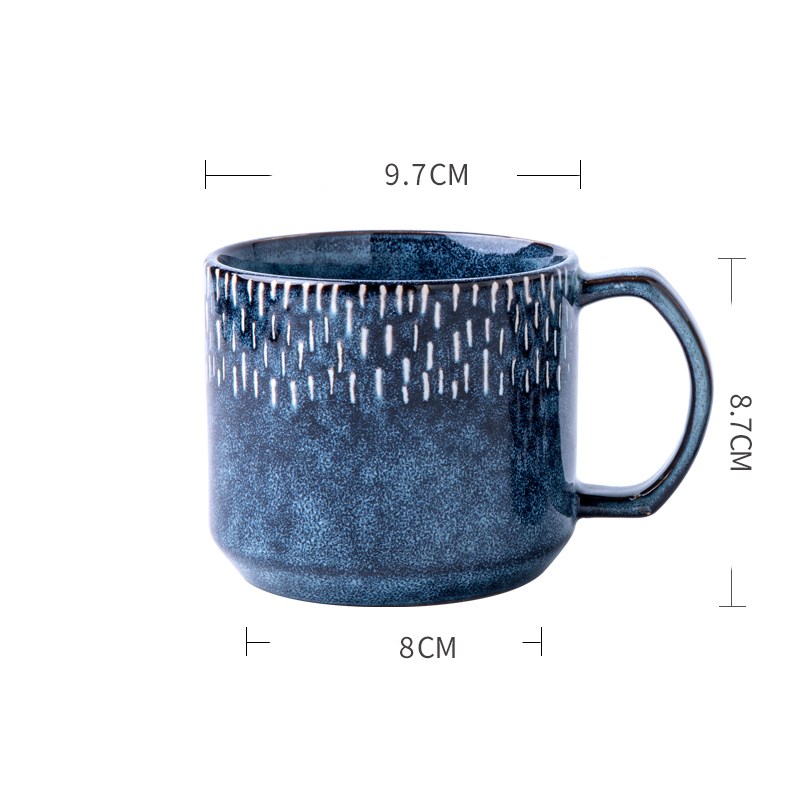 Starry Retro Blue Mark Cup