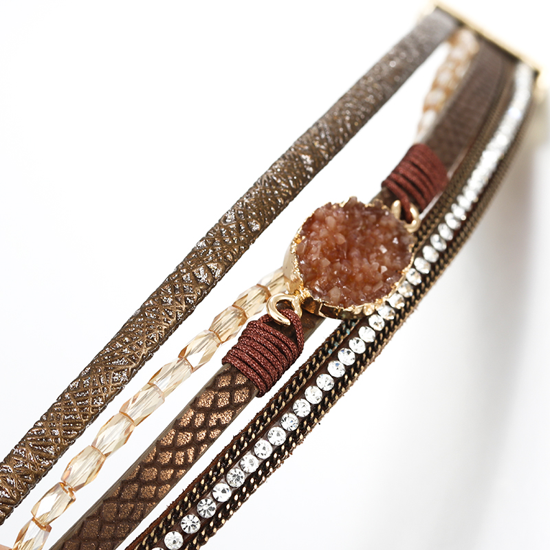 Hand-woven magnetic clasp bracelet bracelet