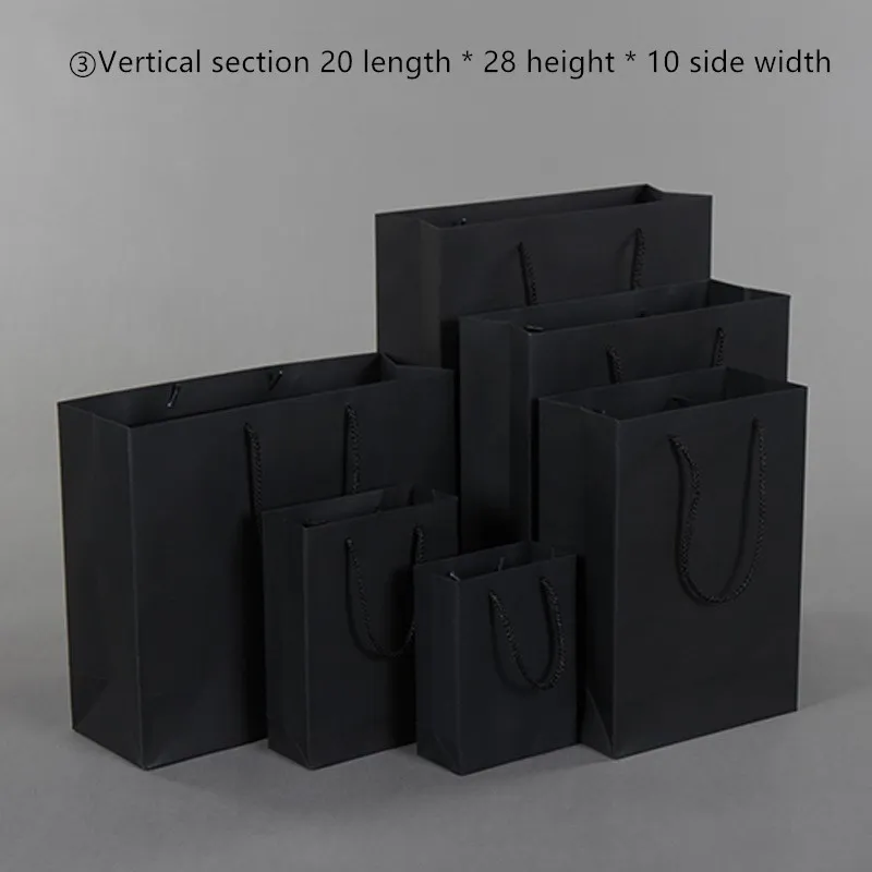 Black vertical business gift bag - Black