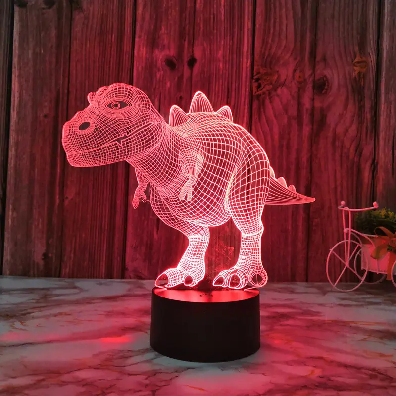 Colorful 3D Night Light Dinosaur Tyrannosaurus Rex