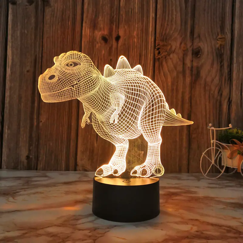 Colorful 3D Night Light Dinosaur Tyrannosaurus Rex