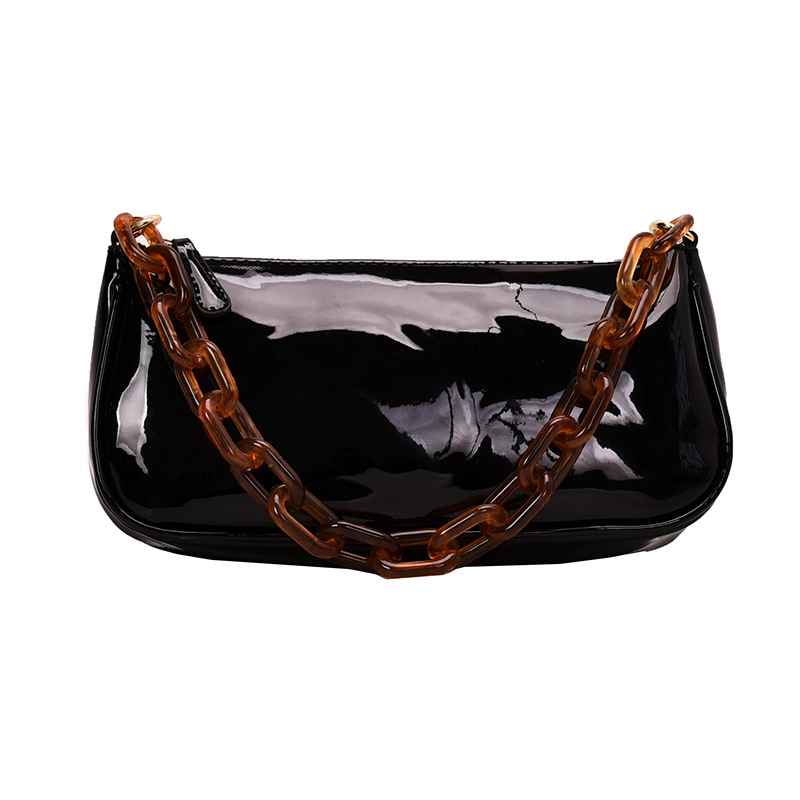 Thick chain Vintage Messenger Women Shoulder Bag Black - Shop at LoveMi