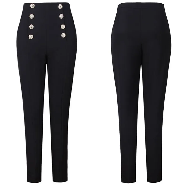 Double-breasted pants - Black