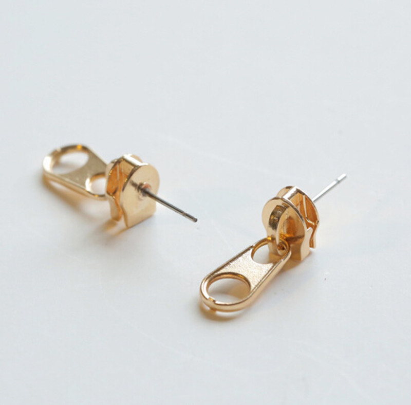 Creative fun zipper earrings