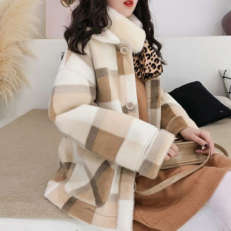 Lamb wool coat Khaki - Shop at LoveMi