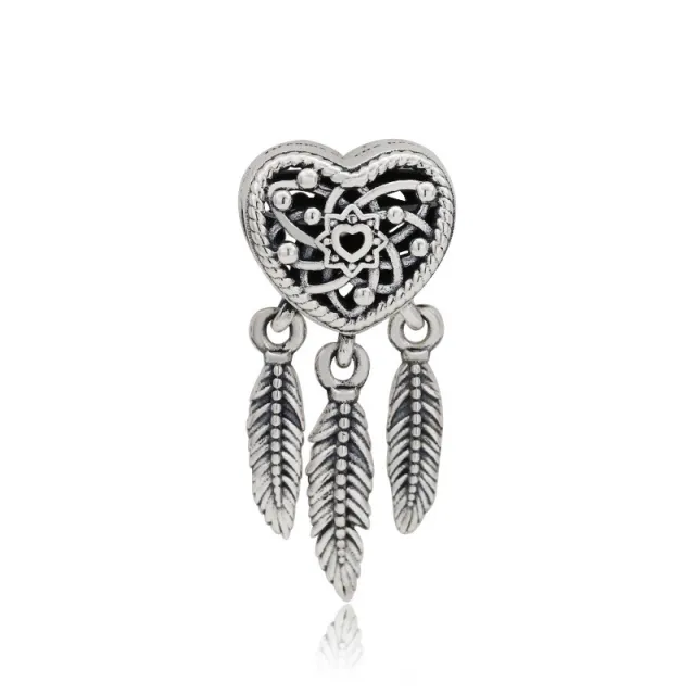 Hollow Love Dream Catcher Pendant Silver - Shop at LoveMi