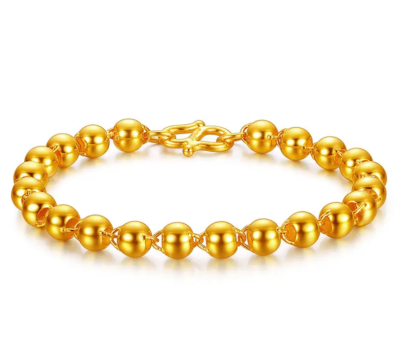 Men's round bead bracelet