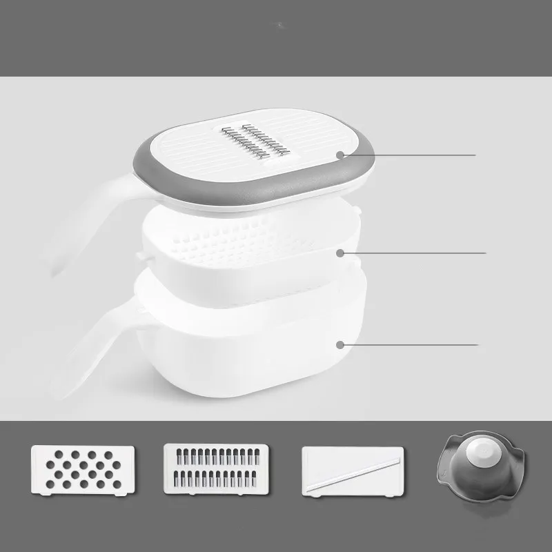 Multi-function vegetable cutter - White
