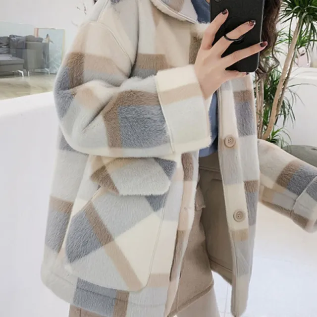 Lamb wool coat Blue - Shop at LoveMi
