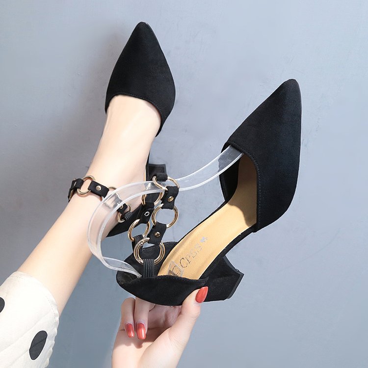 Black thick heel