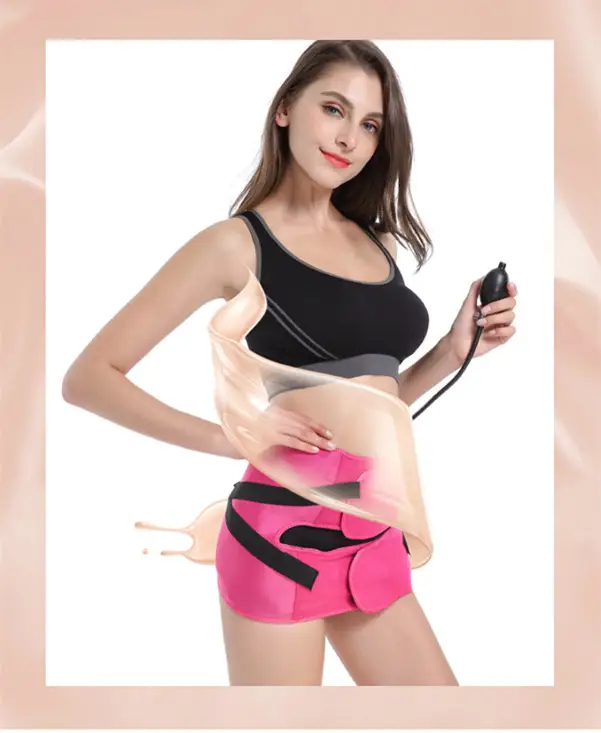 Pneumatic abdomen belt to correct and restore pelvic belt