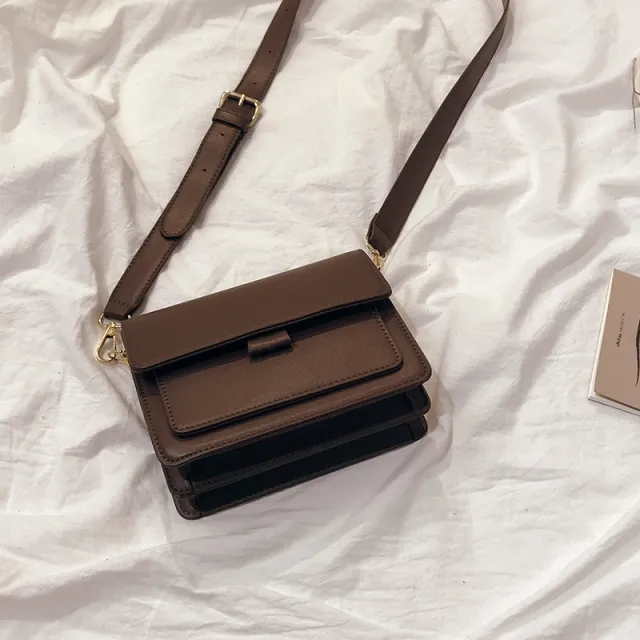 All match ins small square bag Coffee - Shop at LoveMi
