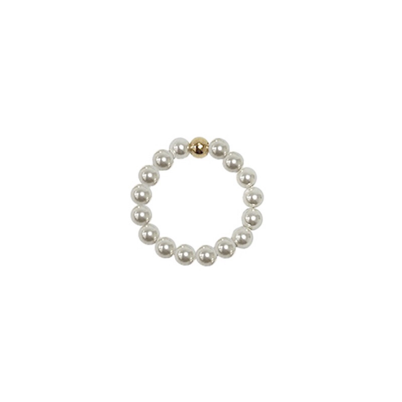 Pearl gold bead joint ring ring