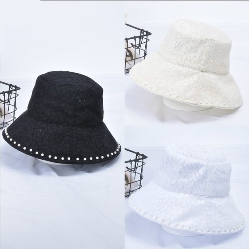 Lace pearl thin sunhat