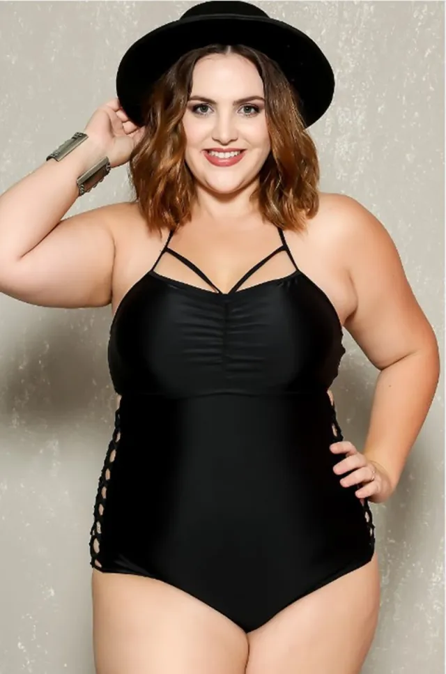 Plus size one piece swimsuit Black - Shop at LoveMi