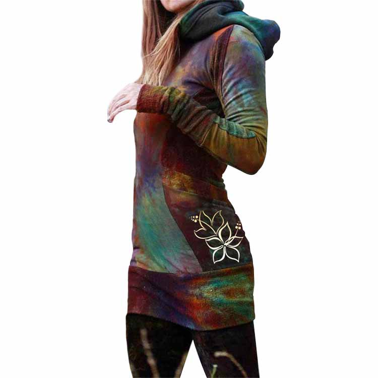 Tie-dye printed loose T-shirt