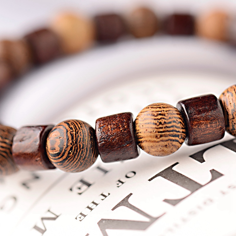 Wooden bead bracelet