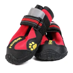 Reflective waterproof shoes for dogs - Red - View 1