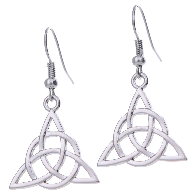 Geometric triangle earrings