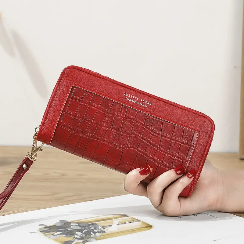 Women's purse long zipper