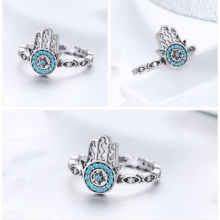 Sterling silver and platinum plated ladies ring