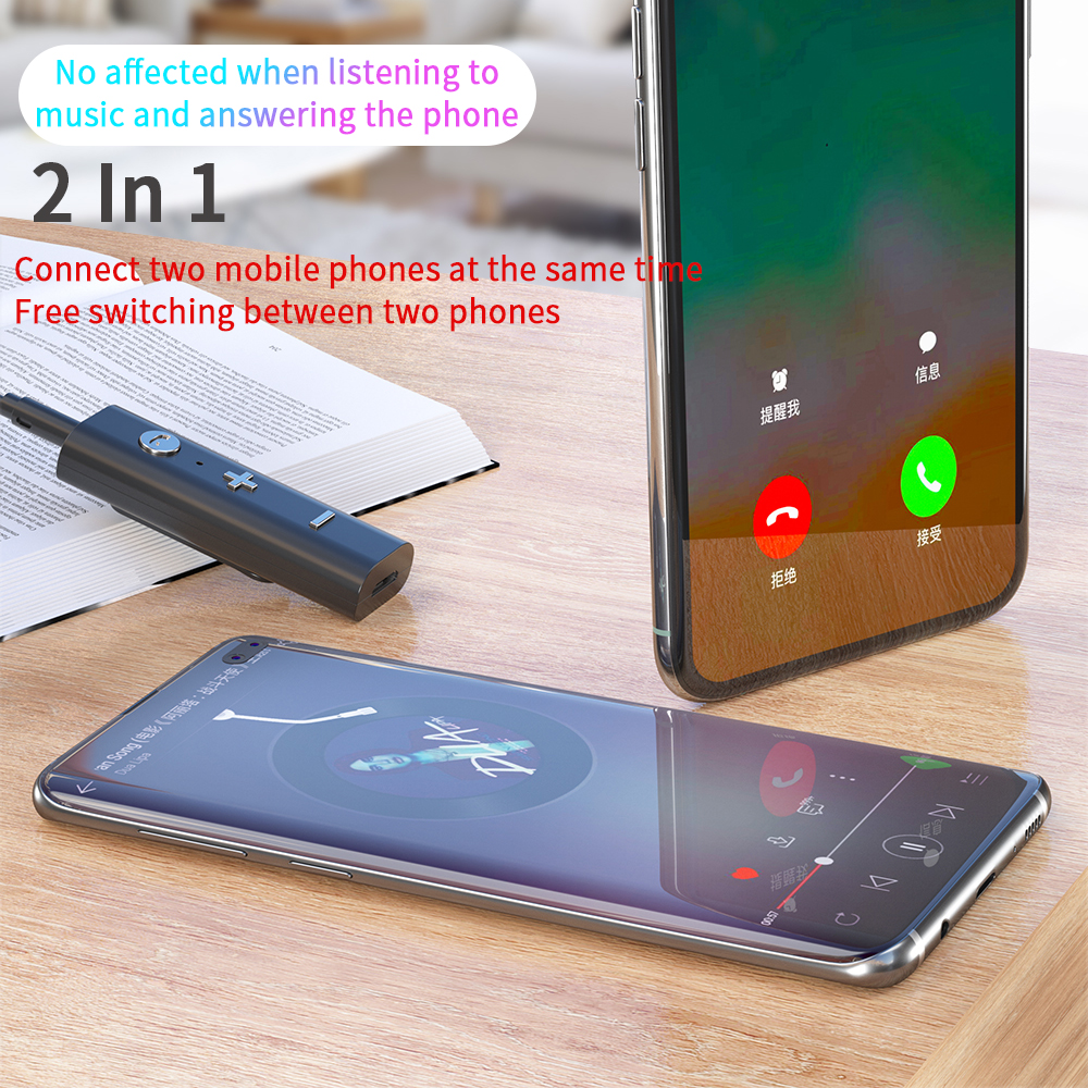 Essager Bluetooth 5.0 Receiver For 3.5mm Jack Earphone Wireless Adapter - Image 2