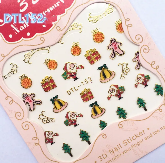 3D Christmas nail decals 152 Style - Shop at LoveMi