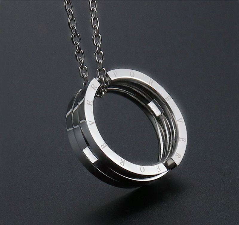 Titanium steel deformed stainless steel men's couple ring