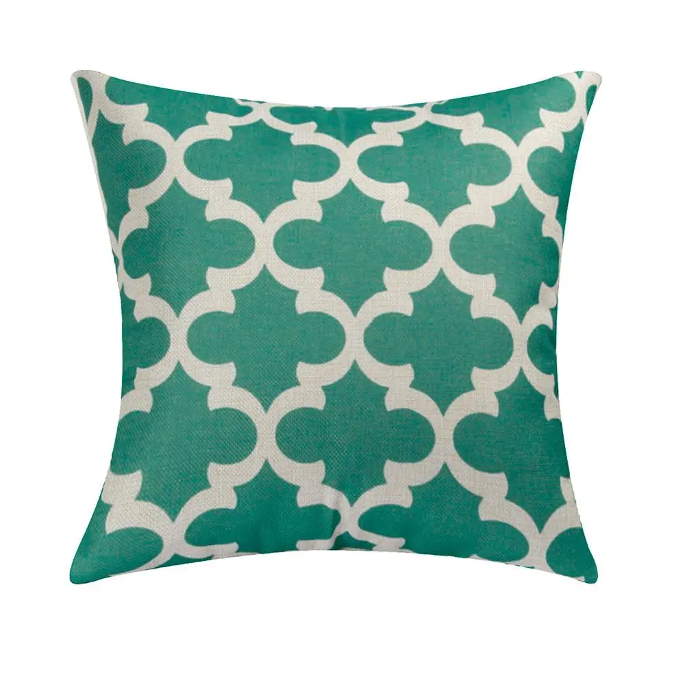 Geometric pattern linen pillowcase - 1 Style