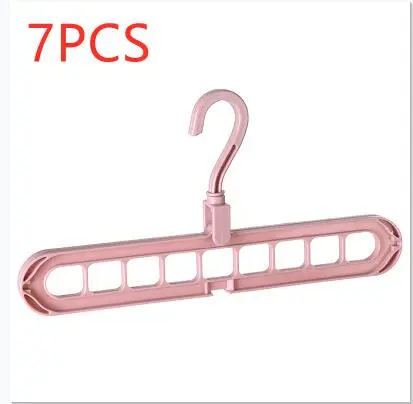9 hole Clothes Hanger Organizer Space Saving Hanger Pink7Pc - Shop at LoveMi