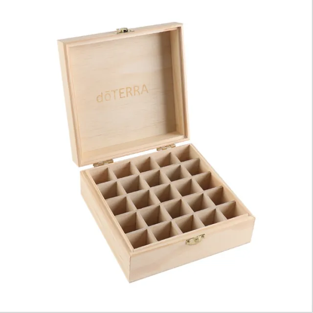 25 Slots Wooden Storage Box Essential Oil Bottles Container 25Slots - Shop at LoveMi