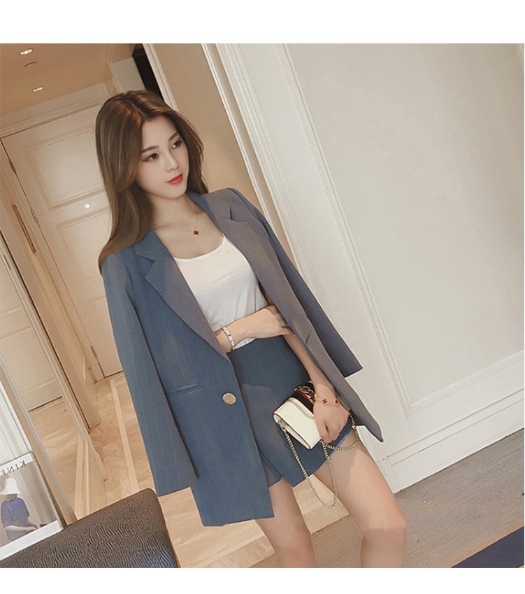 Two-piece suit jacket and skirt