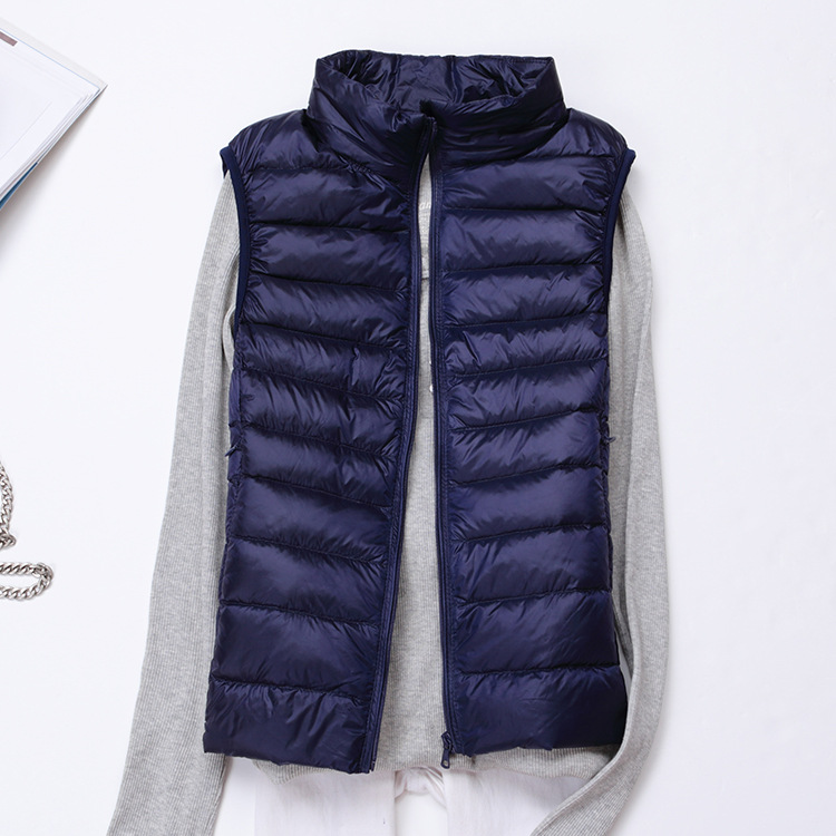New Autumn Women Light Down Vest Navy - Shop at LoveMi