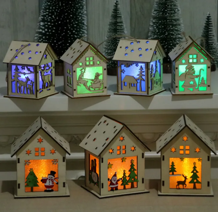 Christmas Led Light Wood Decoration – image 2