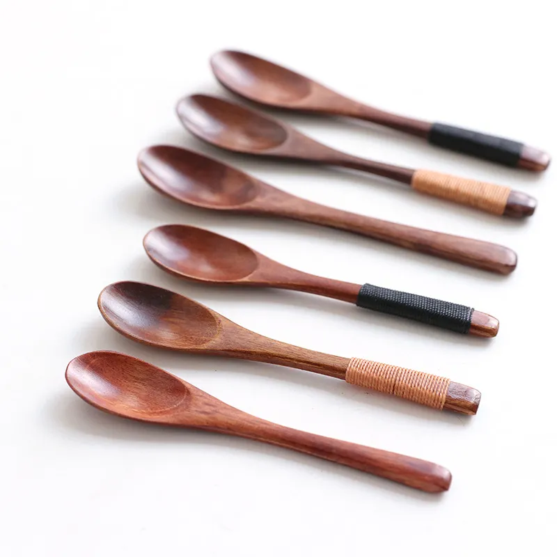 Wooden spoon baby eating spoon - Six Piece Set