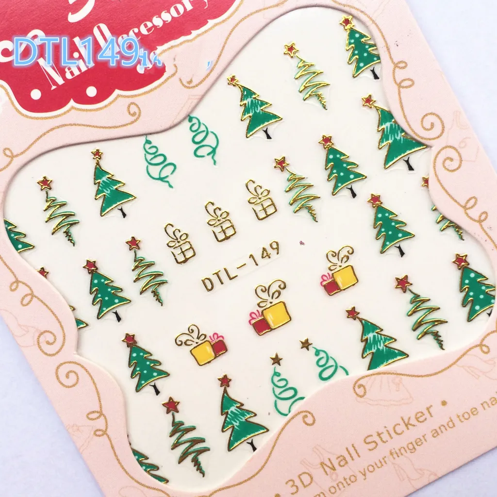 3D Christmas nail decals - 149 Style
