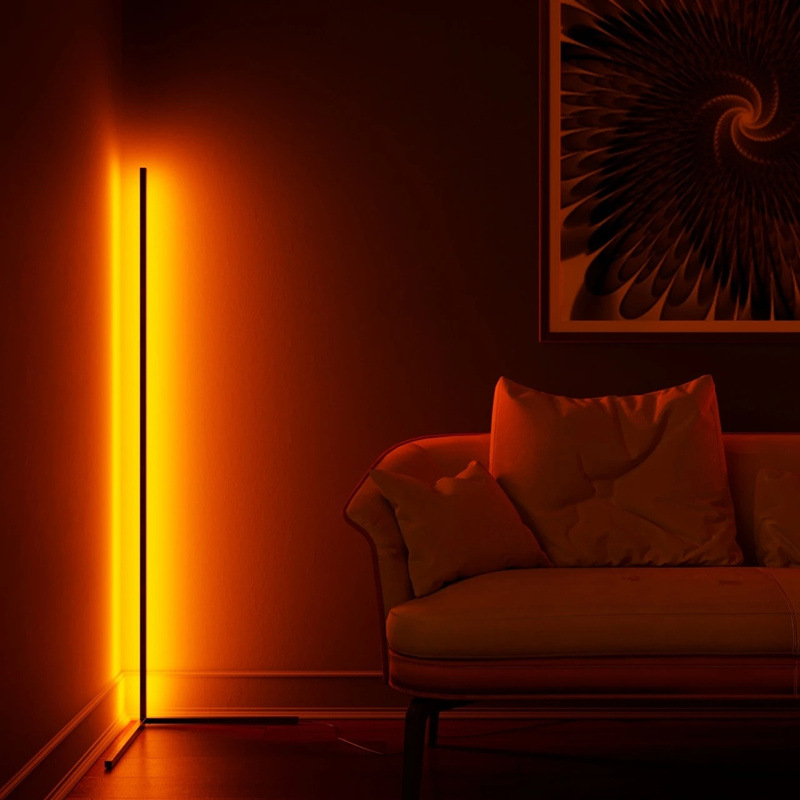 Colorful corner floor lamp