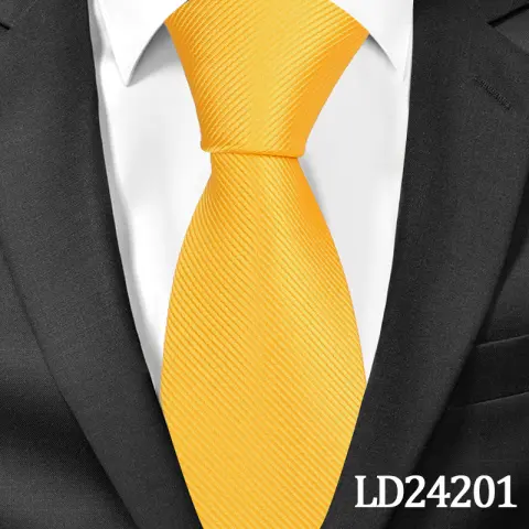 Pinstripe Classic Plain Polyester Tie Set Fashion 6cm Solid