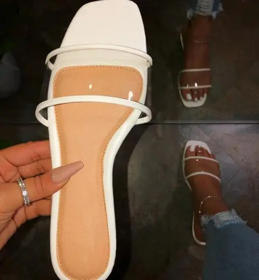 Ladies beach shoes slippers White - Shop at LoveMi